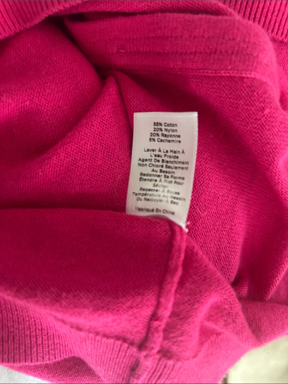 Talbots Fuchsia Cotton/Cashmete Blend Crewneck Cardigan sz S - Picture 7 of 7
